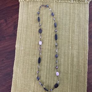 Silpada  sterling silver Hematite & Grey pearl necklace. 17 inches long.